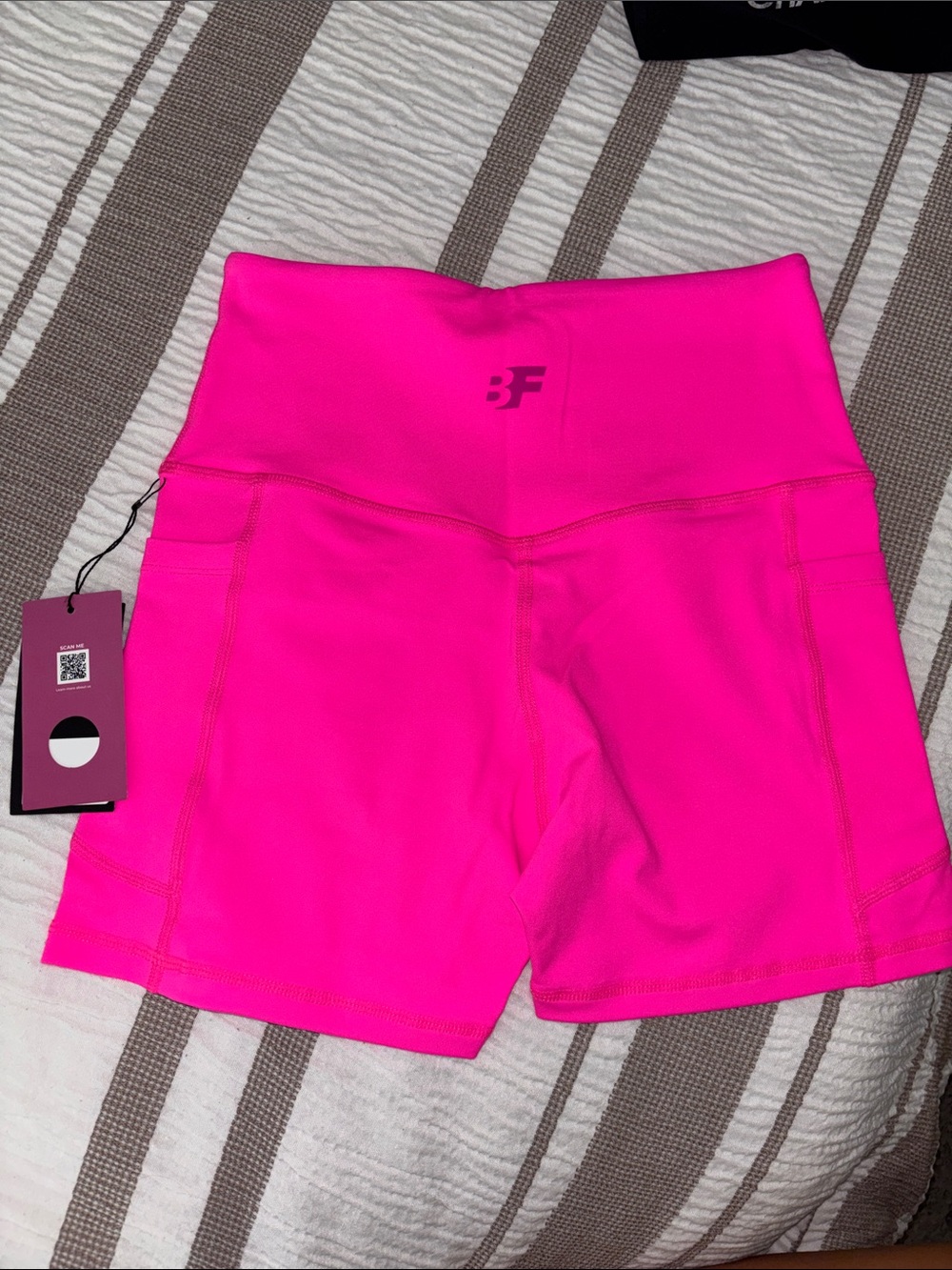 High-Waist Hot Pink Women’s Active Shorts